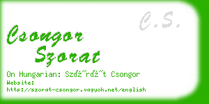csongor szorat business card